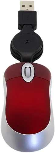 Vista 9 de elec Space Paquete de 2 mini ratones ópticos de viaje - Ratón de bolsillo pequeño para computadora portátil y computadora (negro+rojo)
