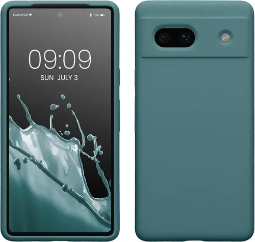 Vista 287 de kwmobile Funda Compatible con Google Pixel 6 Pro - Funda de Teléfono de Silicona TPU con Acabado Suave - Azul Caribe