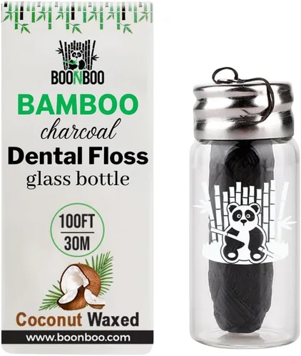 Vista 8 de BOONBOO Hilo dental, hilo tejido de carbón de bambú, plátano