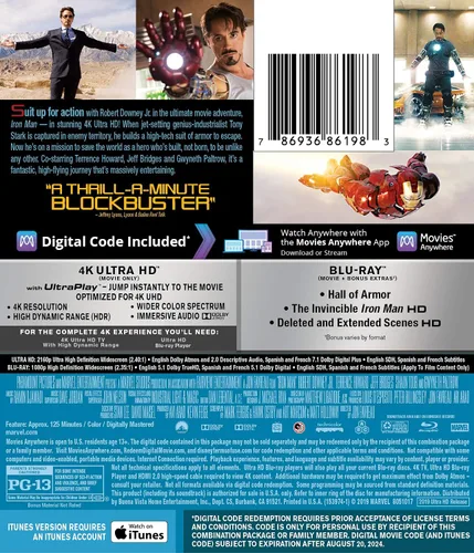 Vista 2 de Iron Man Feature 4K UHD
