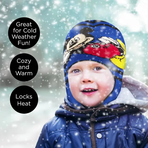 Vista 7 de Disney boys Winter Hat and Mitten Set, Mickey Mouse Toddler Beanie for Ages 2-4