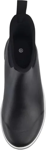 Vista 2 de SYLPHID Botas de tobillo para hombre, impermeables, zapatos de lluvia de neopreno, calzado de goma para jardinería, pesca, caza y campamento