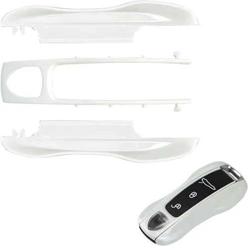 Vista 10 de Funda de llavero pintada de 3 piezas de repuesto - Compatible con llavero Porsche, MK1 (Gris Ágata)