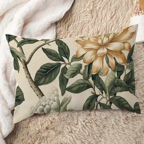 Vista 16 de ArogGeld Fundas de cojín de estilo chinoiserie, diseño de flores y pájaros, color rosa rubor, diseño de animales de pavo real, jardín asiático