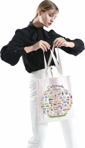 Vista 4 de Colorado Welcome Tote Bag - Regalo de viaje con diseño de Colorado
