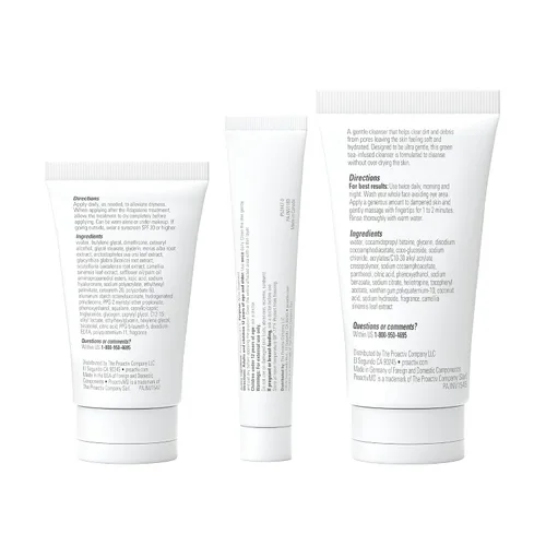 Vista 9 de Proactiv MD Rutina de 3 pasos, Limpiador facial ultra suave, Tratamiento de gel de Adapaleno al 0.1%, Hidratante ultra humectante, Kit