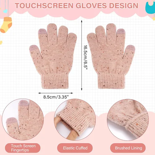 Vista 3 de Toddler Kids Winter Hats Gloves Scarfs Beanie Mittens Neck Warmer for 0 6 12 Months 1 2 3 4-8 Year Old Baby Girls Boys Gifts