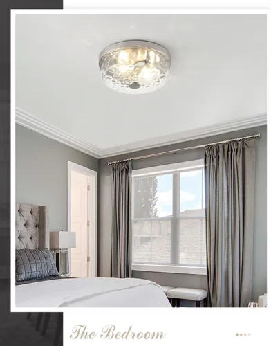 Vista 6 de 12 Inch Farmhouse Flush Mount Ceiling Light, 2 Light Industrial Close to Ceiling Light, Industrial Ceiling Lighting Fixture for Kitchen Hallway 12.2