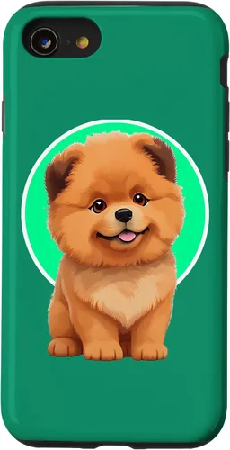 Vista 13 de iPhone 15 Lindo Happy Chow Puppy Dog Cartoon Dog to Fall in Love Case
