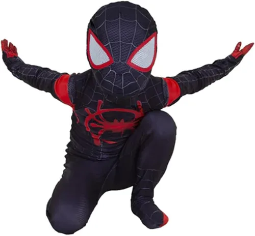 Vista 2 de KGDECYS Disfraz de superhéroe para niños, body de elastano Zentai para Halloween, cosplay