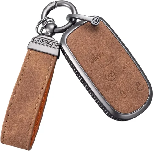 Vista 9 de YO&YOYE Funda para llavero Jeep, protección completa, compatible con llave inteligente Jeep de 3, 4, 5 botones, color negro