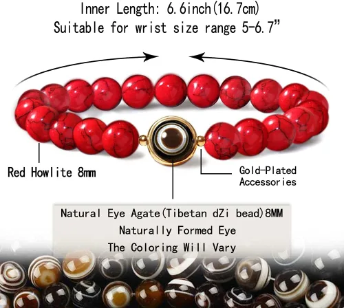 Vista 5 de L&C Feng Shui - Pulsera de obsidiana negra 0.315 pulgadas y 0.394 pulgadas para mujer y hombre, pulsera de cristal de obsidiana negra natural
