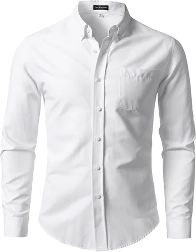 Vista 21 de LucMatton Camisa Oxford ligera de manga larga para hombre