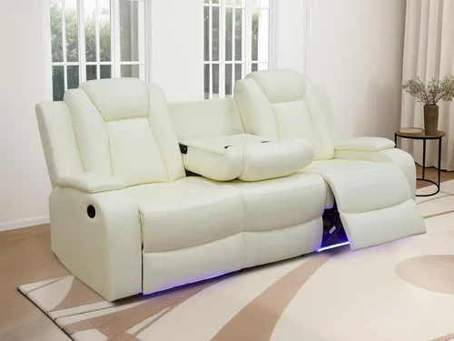 Vista 76 de Juego de sofás reclinables eléctricos, juegos de muebles de sala de estar, sofá reclinable eléctrico moderno negro, sofá biplaza y silla