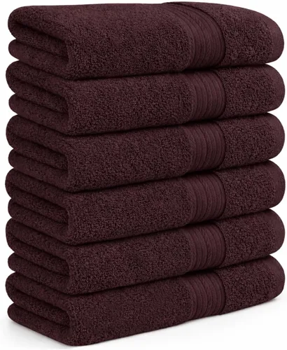 Vista 24 de Ample Decor Toalla de mano de 18 x 28 pulgadas, paquete de 6, 600 GSM, 100% algodón, certificado Oeko Tex, suave, absorbente, gruesa, duradera Beige