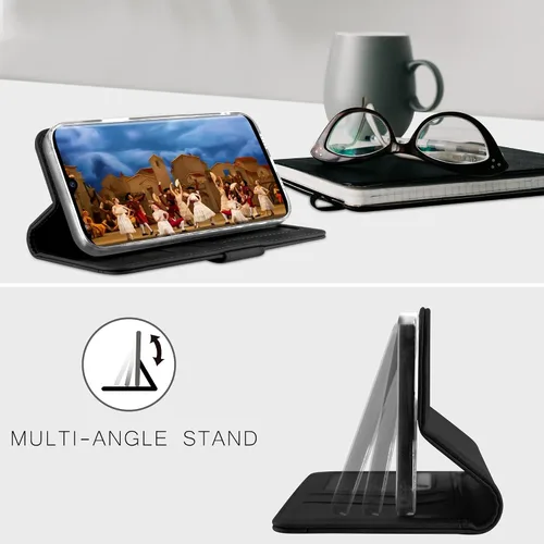 Vista 5 de YATWIN Compatible con Samsung Galaxy A03s Wallet Case, Flip Wallet Funda de cuero con cierre magnético con soporte para tarjeta de crédito y función
