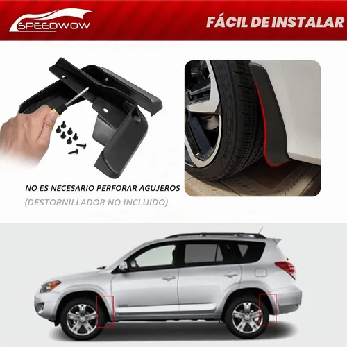 Vista 3 de SPEEDWOW Guardabarros Protectores contra Salpicaduras Compatible con Toyota RAV4 2006-2012 (con Ensanchadores de Guardabarros), Delanteros