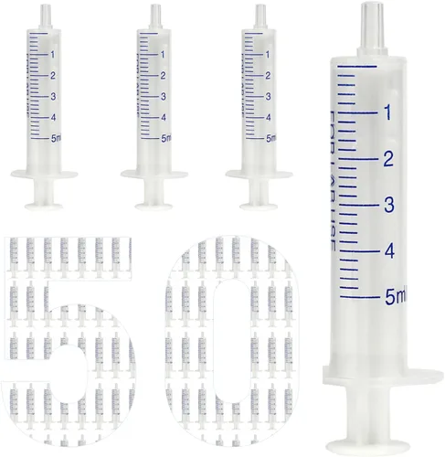 Vista 8 de 1ml Plastic Syringe, luer slip syringe, Used in Scientific Laboratories, Liquid refilling, DIY Crafts, Scientific Labs, 50/PK