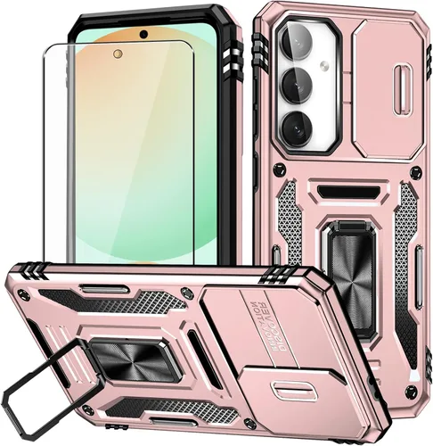 Vista 16 de Funda para Samsung S21 FE, Samsung Galaxy S21 FE y protector de pantalla, a prueba de golpes, transparente, delgada, suave, de silicona TPU
