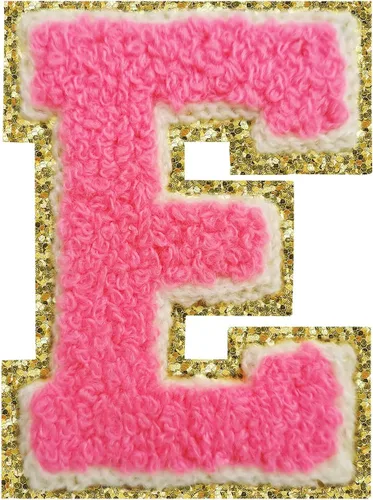 Vista 71 de 3Pcs Letter Patches Varsity Glitters Chenille,SPRT Iron on Blue Letter Patch,Alphabet Cloth Patch for Team Costume Decoration 3.1in Height S