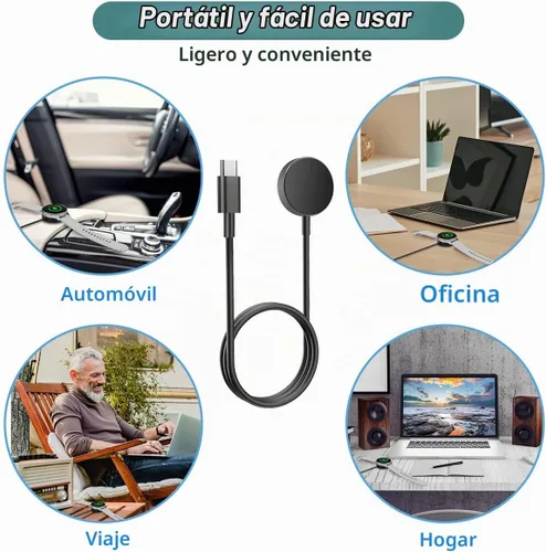 Vista 6 de Cargador para Samsung Watch - Galaxy Watch 8/7/6/5/4/3/Active 2/Ultra