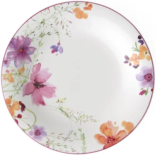 Vista 11 de Villeroy & Boch Mariefleur Gris Basic Breakfast - Plato redondo de porcelana premium con una decoración de flores juguetona, apto para lavavajillas