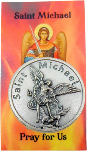 Vista 2 de Westmon Works Set de regalo de oración de la policía de San Miguel con ficha de metal y tarjeta santa de San Miguel para oficiales