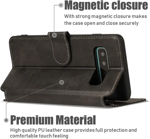 Vista 3 de QLTYPRI Funda tipo cartera para Samsung Galaxy S8, color negro