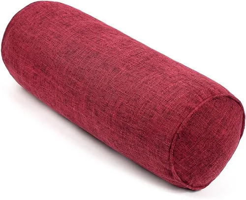 Vista 10 de Almohada de cuello redondo, almohada de apoyo cervical para aliviar el dolor de cuello, almohadas cilíndricas con funda extraíble lavable