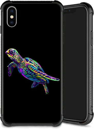 Vista 34 de Funda compatible con iPhone Xs, diseño de plexiglás X para niños y hombres, diseño de lobo malo, a prueba de golpes, antiarañazos, para iPhone X/Xs