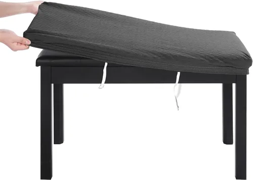 Vista 11 de BUYUE Funda para Taburete de Banco de Tocador de Lujo, (15"- 20") L x (11.8"- 15.7") A Banco Pequeño Rectangular Funda Elástica de Jacquard Lavable