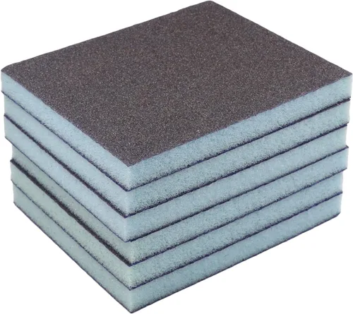 Vista 11 de Utoolmart Bloques de lijado de esponja de lijado, esponja de papel de lija húmedo y seco de grano 80, kit de esponja de arena lavable y 4 piezas