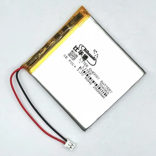 Vista 2 de Bihuade 3.7V Lipo Batería 2500mAh 506060 Batería recargable de polímero de iones de litio con conector JST