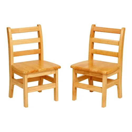 Vista 13 de Silla ECR4Kids montada con espalda escalonada de 3 peldaños, Natural, 2