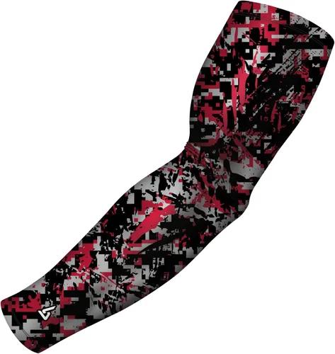 Vista 43 de B-Driven Sports Pro Fit - Manga de compresión para hombres, mujeres y jóvenes, baloncesto, béisbol, fútbol, diseños digitales individuales