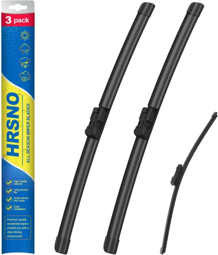 Vista 17 de Limpiaparabrisas de 15"+15" con juegos de escobillas limpiaparabrisas traseras de 13", repuesto automotriz para Jeep Wrangler 2007-2017, escobillas