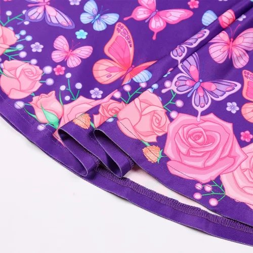Vista 5 de Vestido sin mangas o de manga larga para niñas, vestidos informales con diseño de unicornio o sirena para niñas pequeñas o grandes