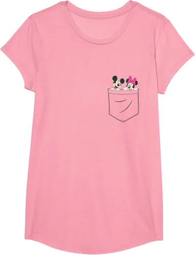 Vista 62 de Disney Mickey & Minnie Mouse - Camiseta de bolsillo pequeño para pareja