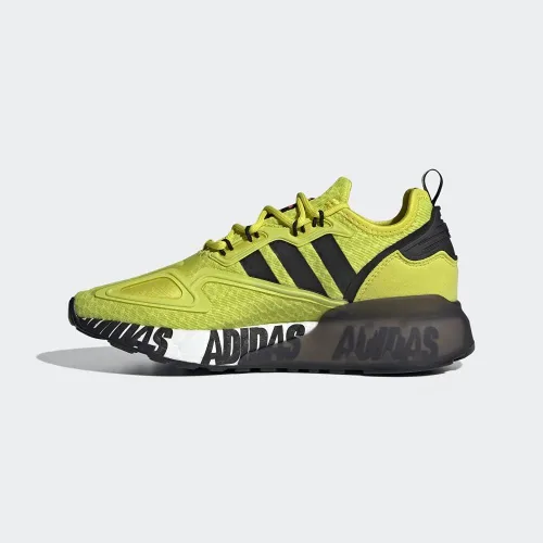 Vista 7 de adidas ZX 2K Boost Zapatos para niños Acid YellowCore BlackCloud White