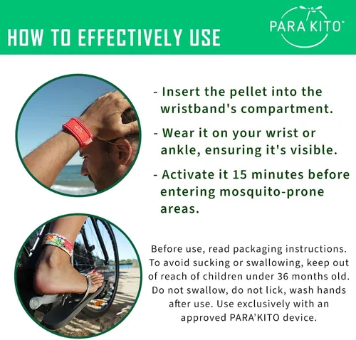 Vista 8 de Pulseras repelentes de mosquitos Para'Kito, Temperamental