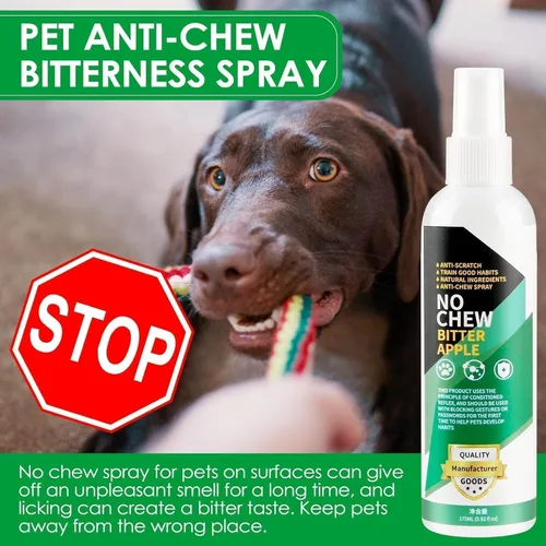 Vista 6 de Spray de manzana amarga para perros para dejar de masticar, 5.9 fl oz, espray antimasticable para perros, spray disuasorio natural para perros