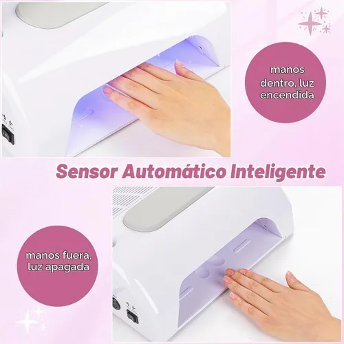 Vista 7 de Biutee Colector de polvo de uñas 5 en 1, taladro de 30000 RPM y lámpara LED