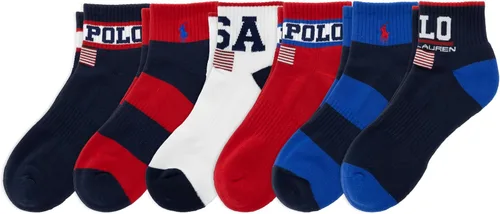 Vista 9 de Polo Ralph Lauren Paquete de 6 calcetines deportivos para hombre Negro