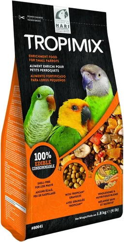Vista 8 de Hari Hagen Tropimix - Alimento enriquecedor para loros pequeños, 20 libras (20.0 lbs) - HARI Alimento para loros pequeños con semillas, frutas