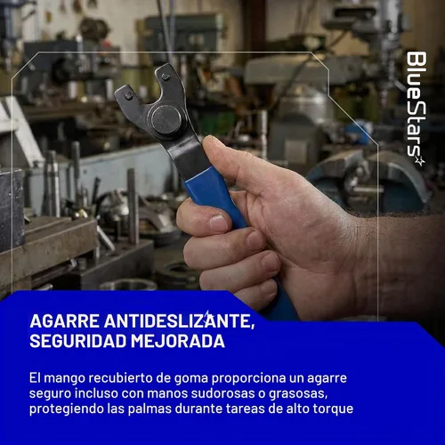 Vista 8 de BlueStars SEWA20 - Llave inglesa ajustable para amoladora de tuerca
