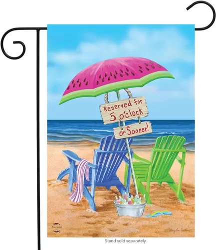 Vista 2 de Briarwood Lane Bandera de jardín de 12 x 18 para playa al aire libre, verano, bandera de jardín para exteriores