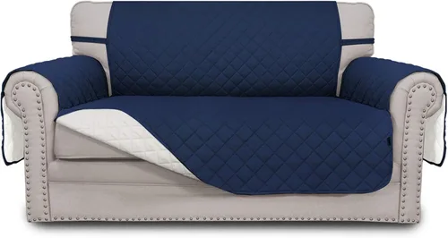 Vista 135 de Easy-Going - Funda reversible para sofá, resistente al agua, con varillas de espuma y correas elásticas, protector de muebles para mascotas y perros