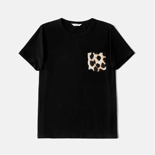 Vista 3 de PATPAT Conjuntos familiares a juego para mamá y yo con tirantes delgados, vestidos casuales sin mangas y camisetas de manga corta