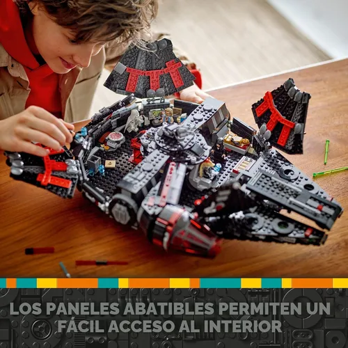 Vista 3 de LEGO Star Wars El Halcón Oscuro Edificable Starship – Conjunto de juguetes de Star Wars para niños y niñas – Juguete coleccionable de halcón milenio