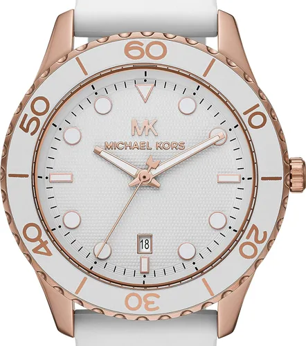 Vista 4 de Michael Kors Reloj Runway de acero inoxidable MK6979 - Reloj de cuero de tres manecillas Runway